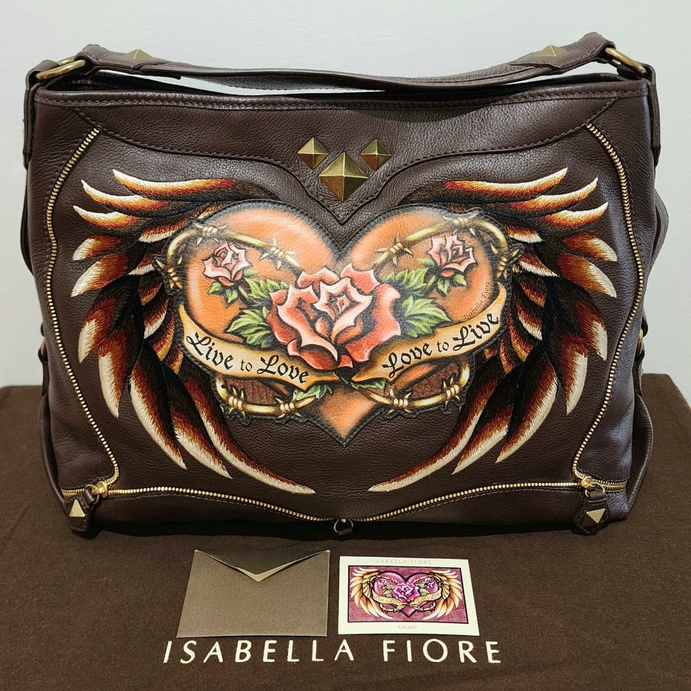LIMITED EDITION ISABELLA FIORE LIVE TO LOVE JENI HOBO HANDBAG 2007